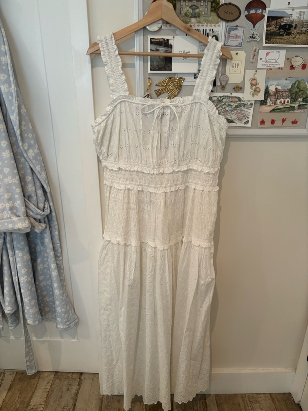 GAP x DÔEN white eyelet maxi dress